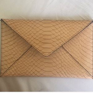 Loeffler Randall Envelope Clutch Python